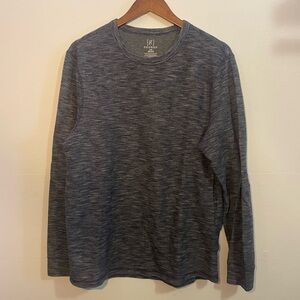 -Men’s Long Sleeve Navy Blue Cotton Shirt by George-